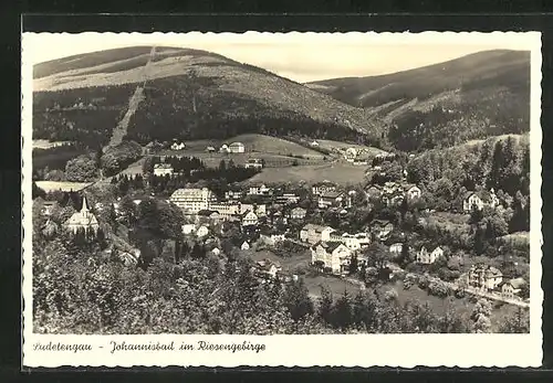 AK Johannisbad / Janske Lazne, Panoramablick vom Berg