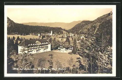 AK Dorf Kreuth, Blick auf Sanatorium Dr. May und Dorf