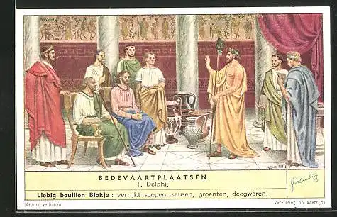Sammelbild Liebig, Serie: Bedevaartplaatsen, No. 1, Delphi