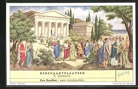 Sammelbild Liebig, Serie: Bedevaartplaatsen, No. 2, Epidauros