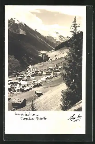 AK Lanersbach, Ortspartie im Gebirge