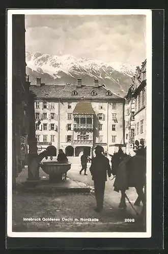 AK Innsbruck, Goldenes Dachl mit Nordkette