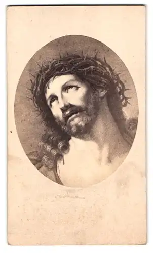 Fotografie Gustav Schauer, Berlin, Grosse Friedrich-Strasse 188, Kopf des Heilands nach Guido Reni, Jesus