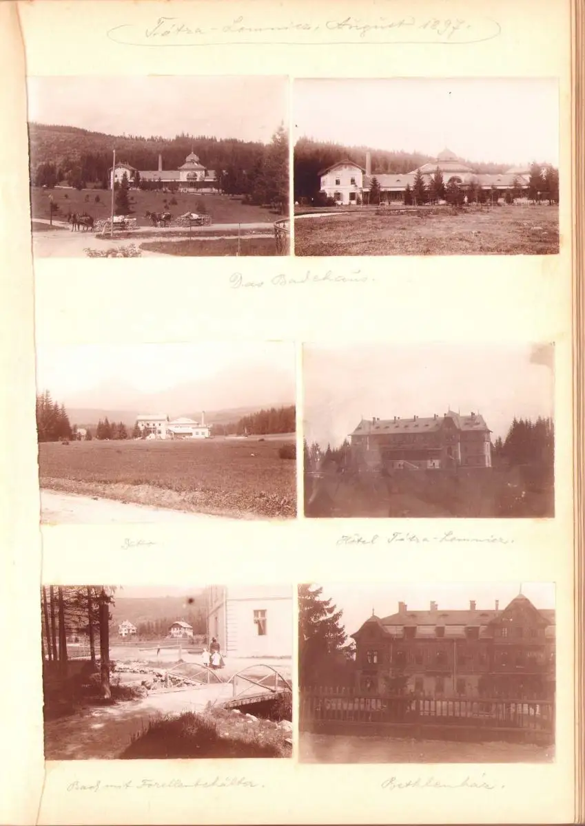 Fotoalbum 352 Fotografien 1897-1903, Jäger mit Dackel auf Jagdreise durch die Tatra, Karpaten, Polen, Serbien, Schlesien 13