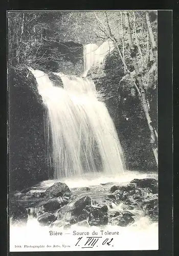 AK Biere, Source du Toleure, am Wasserfall