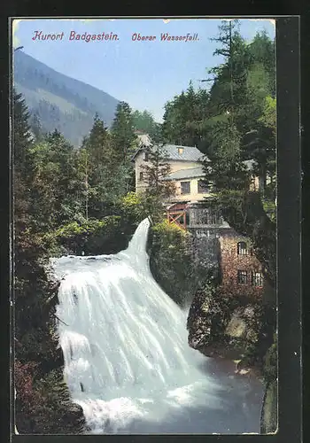 AK Badgastein, Häuser am oberen Wasserfall