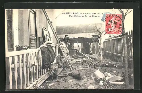 AK Hochwasser, Choisy-le-Roi, Inondations de 1910, Une Maison de la rue Durand