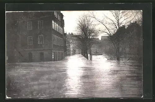 AK Hochwasser Nürnberg am 05. Februar 1909, auf dem Maxplatz