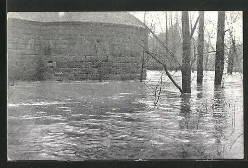 AK Hochwasser Nürnberg am 05. Februar 1909, am Kasemattentor