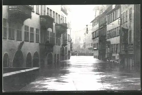 AK Hochwasser Nürnberg am 05. Februar 1909, in der Karlsstrasse