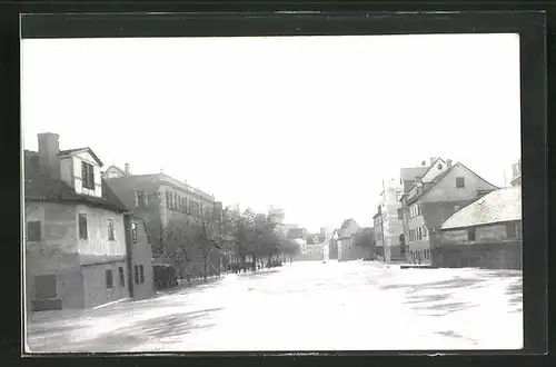 AK Hochwasser Nürnberg am 05. Februar 1909, an der Insel Schütt