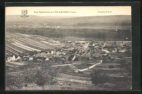 AK Villecien, Vue generale, Blick auf die gesamte Stadt