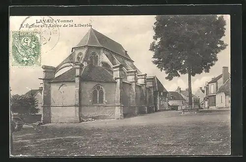 AK Lavau, L`Eglise et l`Arbre de la Liberte