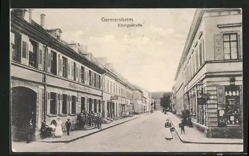 AK Germersheim, Passanten in der Königstrasse