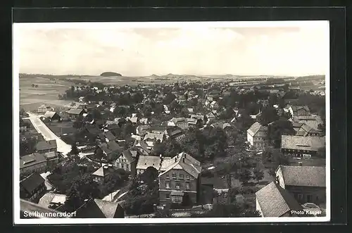 AK Seifhennersdorf, Blick über die Dächer der Stadt