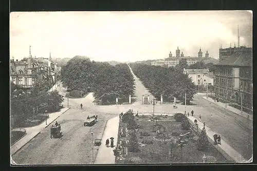 AK Hannover, Blick in die Herrenhäuser Allee