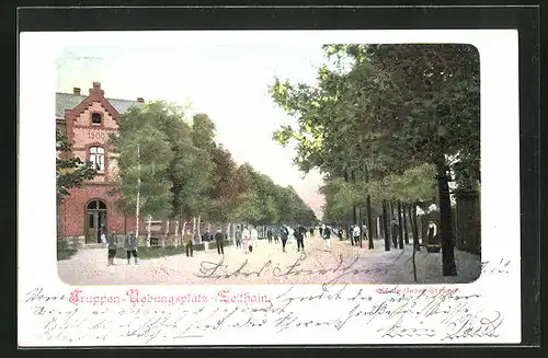 AK Zeithain, der Truppenübungsplatz, Soldaten auf der König-George-Strasse