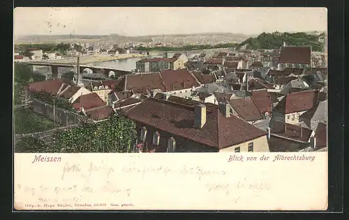 AK Meissen i. Sa., Blick von der Albrechtsburg