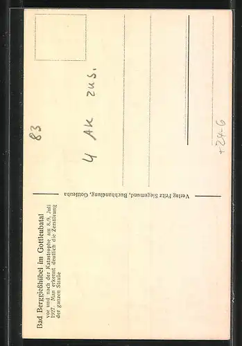 AK Bad Berggiesshübel im Gottleubatal, Ortsansicht vor und nach der Katastrophe am 8. /9. Juli 1927