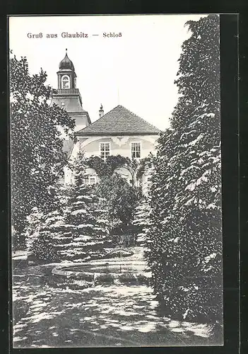 AK Glaubitz, in den Parkanlagen am Schloss