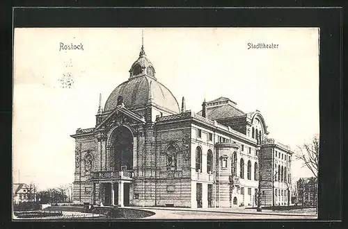 AK Rostock, Blick zum Stadttheater