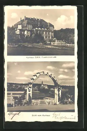 AK Friedrichsbrunn, Kurhaus D.H.V. und Panorama
