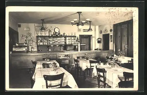 AK Oldenburg / Holstein, Hotel Stadt Frankfurt mit Innenansicht vom Speiseraum