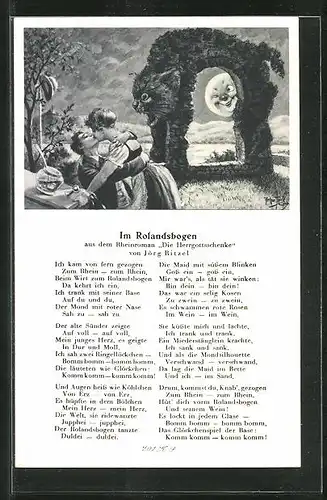 Künstler-AK Arthur Thiele: Im Rolandsbogen Lied