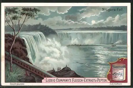 Sammelbild Liebig, Niagara-Fall, Panorama-Ansicht