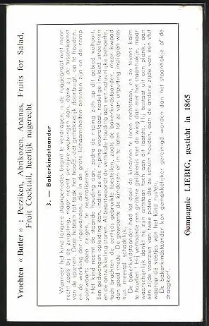 Sammelbild Liebig, Hoe Men eertijds leerde lopen Nr. 3: Bakerkindstaander