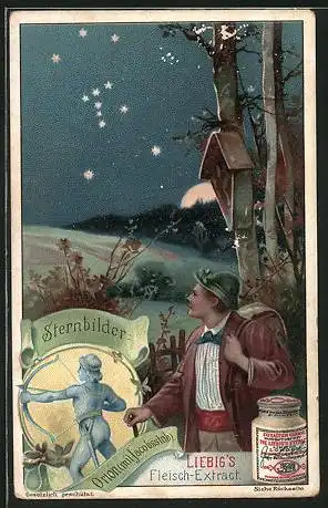 Sammelbild Liebig, Sternbilder: Orion mit Jacobsstab