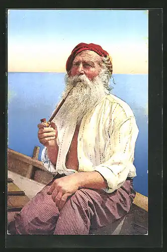 AK Capri, Pescatore Spadaro, italienischer Fischer