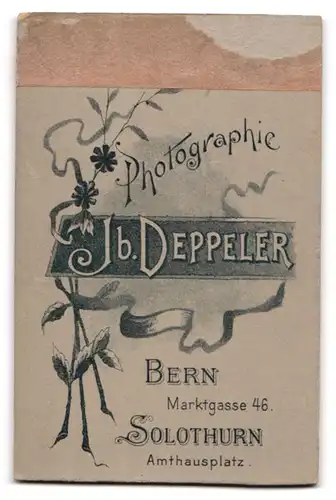 Fotografie Jb. Deppeler, Bern, Marktgasse 46, älterer Herr mit deutlichen Falten