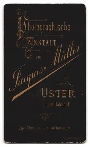 Fotografie Jacques Müller, Uster, freundlicher bürgerlicher Herr mit leichtem Schnurrbart