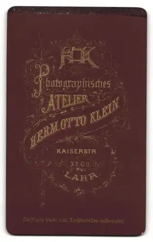 Fotografie Herm. Otto Klein, Lahr, Kaiserstrasse No. 69, Geschäftsmann mit Vollbart
