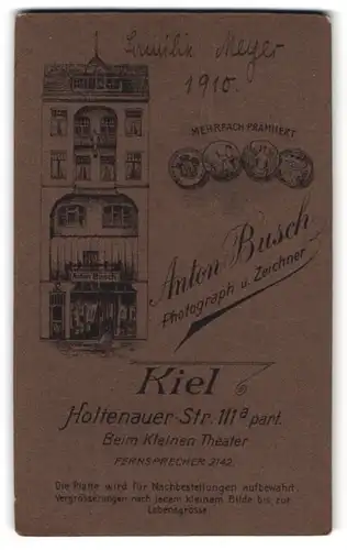Fotografie Anton Busch, Kiel, Holtenauer-Str. 111a, Ansicht Kiel, Gebäudes des Ateliers