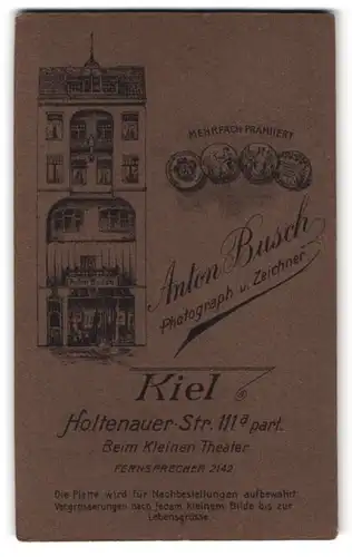 Fotografie Anton Busch, Kiel, Holtenauer-Str. 111a, Ansicht Kiel, Aussenfassade des Gebäudes des Fotografen
