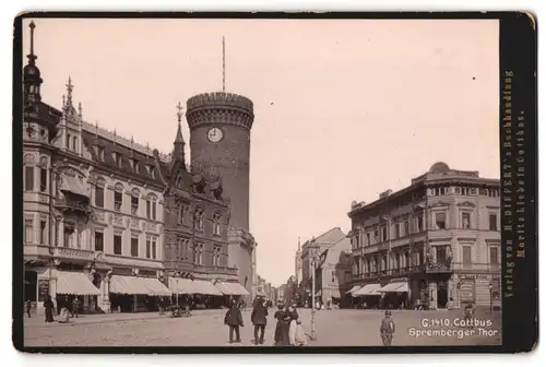 Fotografie Moritz Liebe, Cottbus, Ansicht Cottbus, Spremberger Thor mit Spremberger Turm