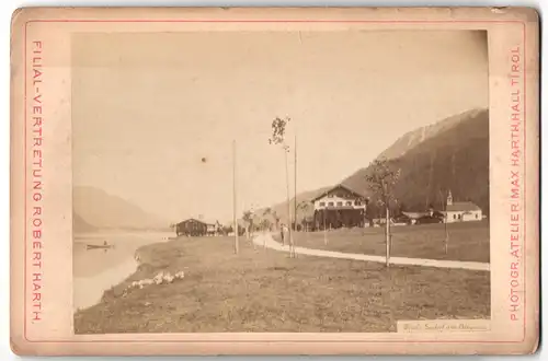 Fotografie Max Harth, Hall, Ansicht Achenkirch, Blick auf das Hotel Rainer Seehof am Achensee