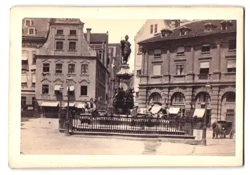 Fotografie Ferd. Brauer, Augsburg, Ansicht Augsburg, Partie am Augustusbrunnen