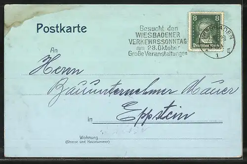 AK Jagdeinladung 1928, Entspannt ruhender Hase