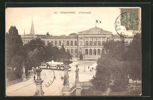 AK Strasbourg, L`Université, Strassenbahn