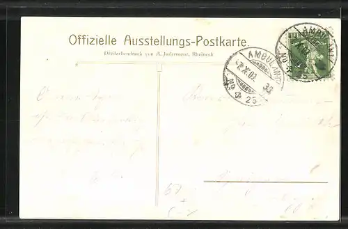 Künstler-AK Rheineck, Rheintalische Industrie- und Gewerbe-Ausstellung 1909, Ausstellungsgelände