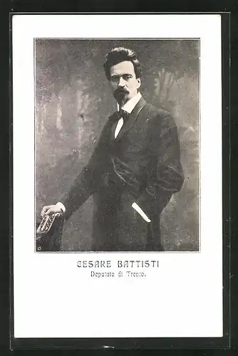 AK Trento, Irredentist Cesare Battisti, hingerichtet 1916