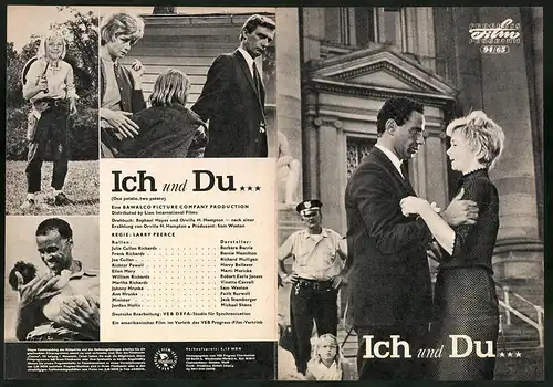 Filmprogramm PFP Nr. 94 /65, Ich und Du..., Barbara Barrie, Bernie Hamilton, Regie: Larry Peerce
