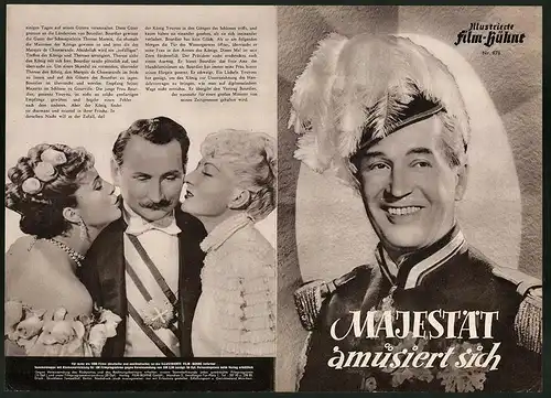 Filmprogramm IFB Nr. 976, Majestät amüsiert sich, Maurice Cheavalier, Sophie Desmarets, Regie: Marc-Gilbert Sauvajon