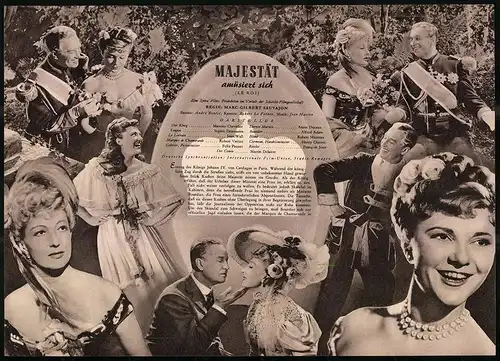 Filmprogramm IFB Nr. 976, Majestät amüsiert sich, Maurice Cheavalier, Sophie Desmarets, Regie: Marc-Gilbert Sauvajon