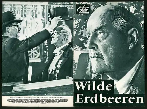 Filmprogramm DNF, Wilde Erdbeeren, Victor Sjöström, Bibi Andersson, Regie: Ingmar Bergman
