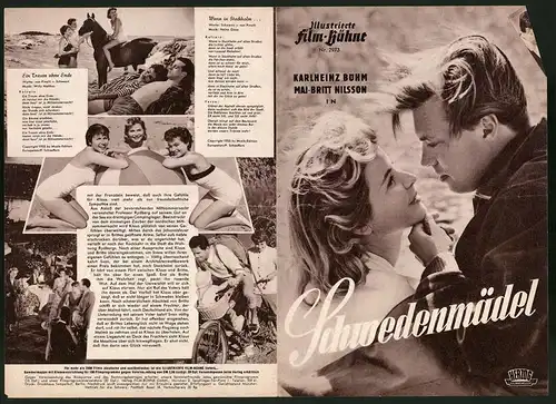 Filmprogramm IFB Nr. 2973, Schwedenmädel, Karlheinz Böhm, Maj Britt Nilsson, Regie: Thomas Engel