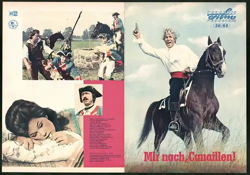 Filmprogramm PFP Nr. 56 /64, Mir nach, Canaillen!, Manfred Krug, Monika Woytowicz, Regie: Ralf Kirsten